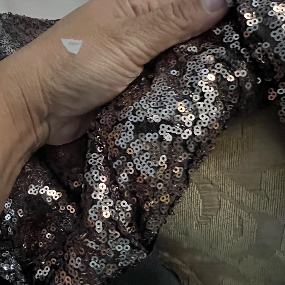 Lane Bryant Sequin High Low Dress in Bronze - Picture 10 of 12